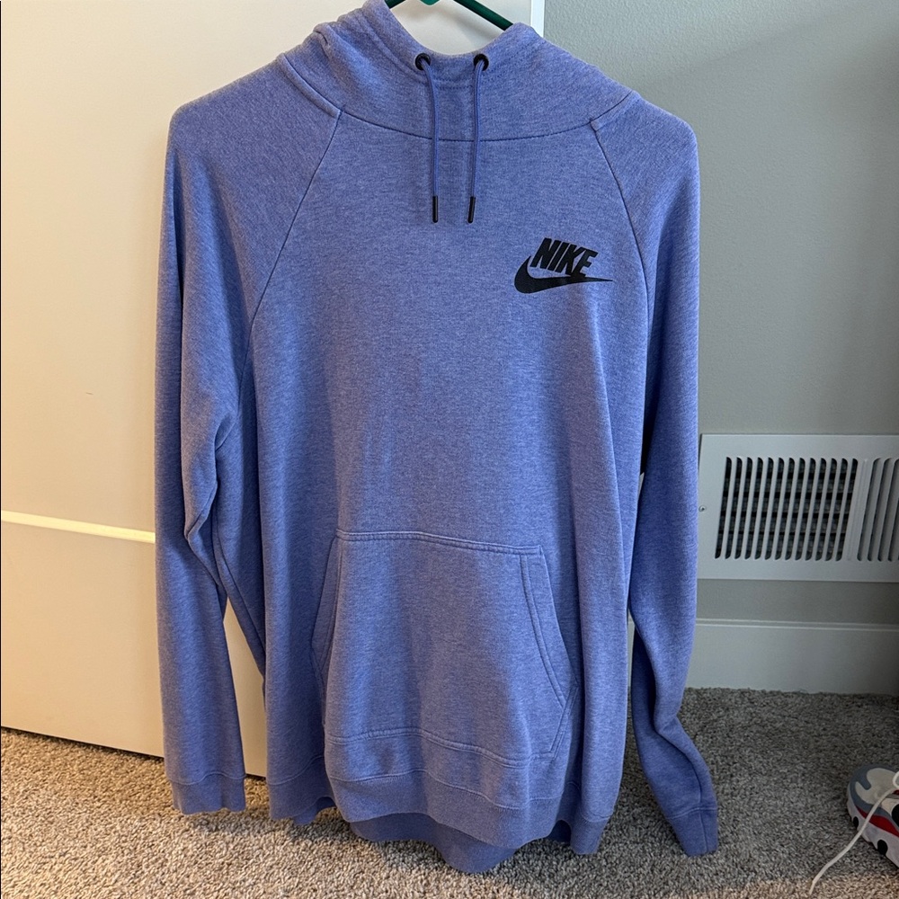 Nike Men's Lavender Hooded Pullover with Black Logo